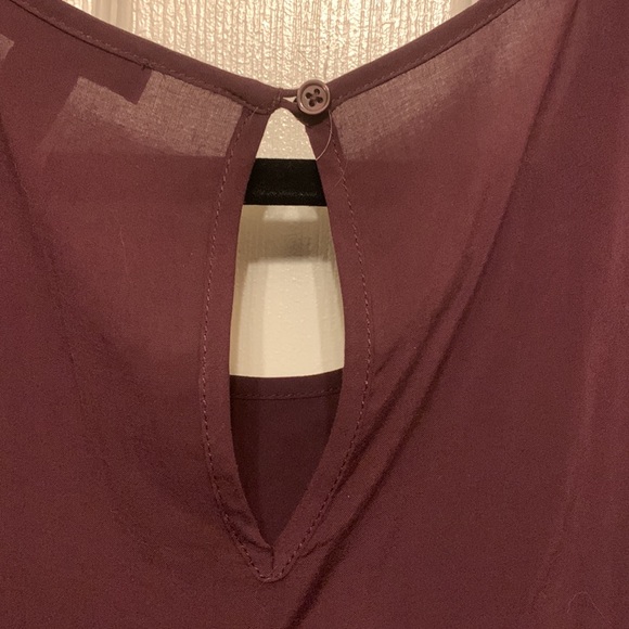 Gap Embroidered Plum Tank Blouse - Picture 3 of 7